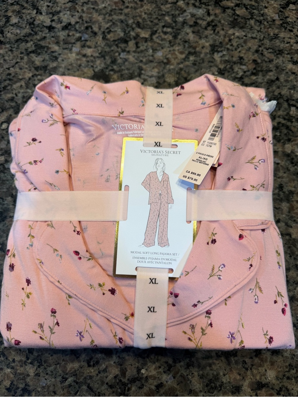 Victoria's Secret Pink Floral Modal Pajama Set - XL